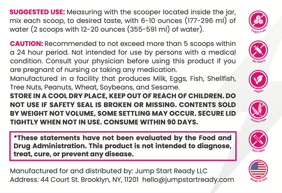 Pre-Workout Tropical Rush - Sugar Free Natural Caffeine Engery