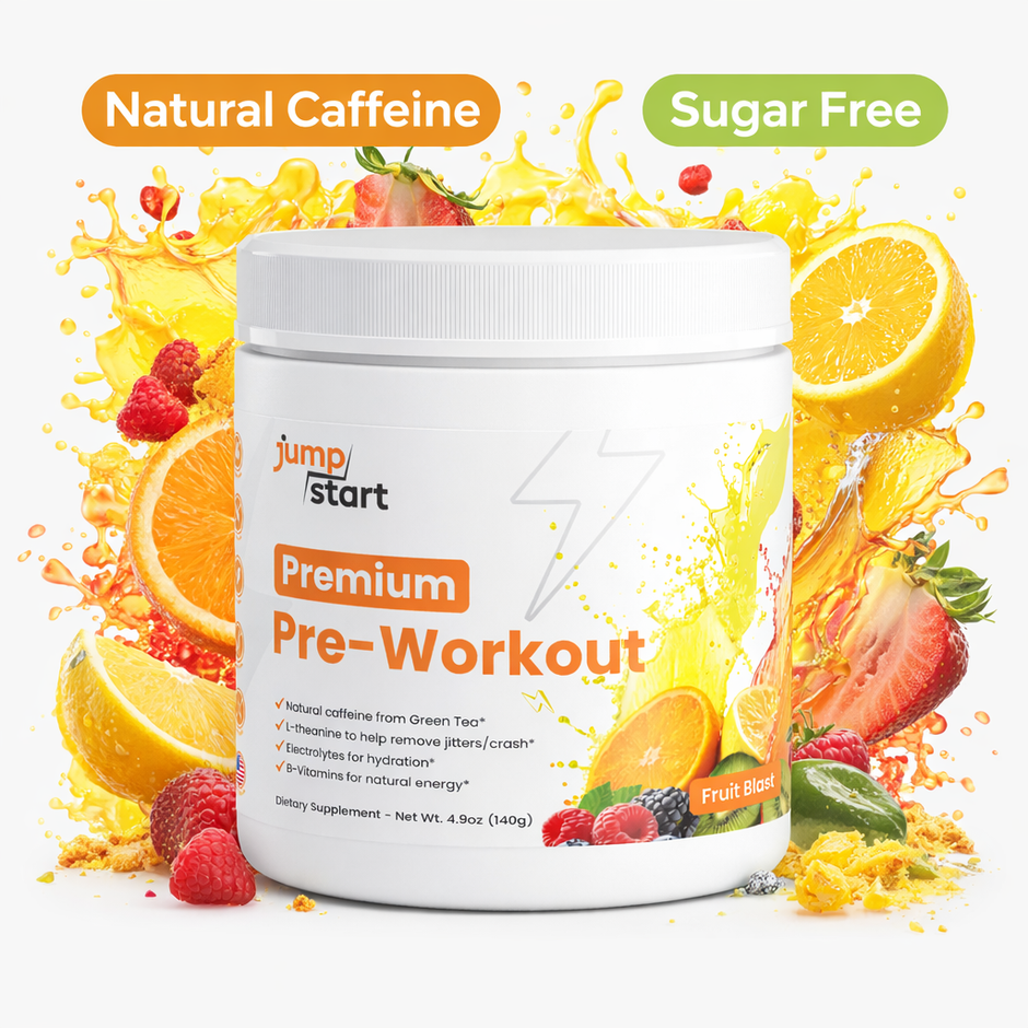 Premium Pre-Workout Fruit Blast - Sugar Free Natural Caffeine Energy Drink